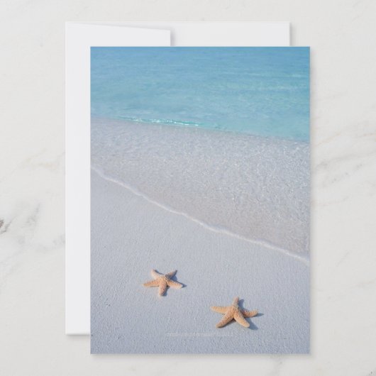 Twee van ons | Ocean Love Starfish Wedding Kaart (Achterkant)