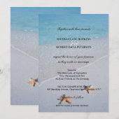 Twee van ons | Ocean Love Starfish Wedding Kaart (Voorkant / Achterkant)