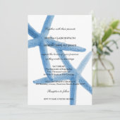 Twee van ons | Ocean Love Starfish Wedding Kaart (Staand voorkant)