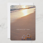 Twee van ons/Plumeria Beach Sunset Wedding Invites Kaart (Achterkant)