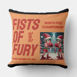 Twee van Santa's Elves in bokskampioenschapswedstr Kussen