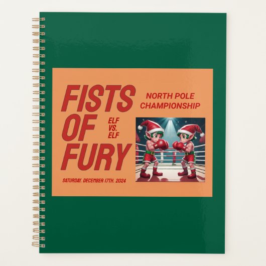 Twee van Santa's Elves in bokskampioenschapswedstr Planner (Voorkant)