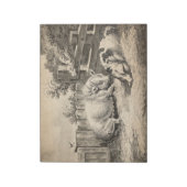 Twee Varkens die in rietje liggen in een buitenpen Notitieblok (Linkerzijde)