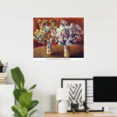 Twee vassen van Chrysanthema van Claude Monet Poster (Thuiskantoor)