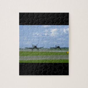 Twee vaste F4U-kersen, landing_WWII-installaties Legpuzzel