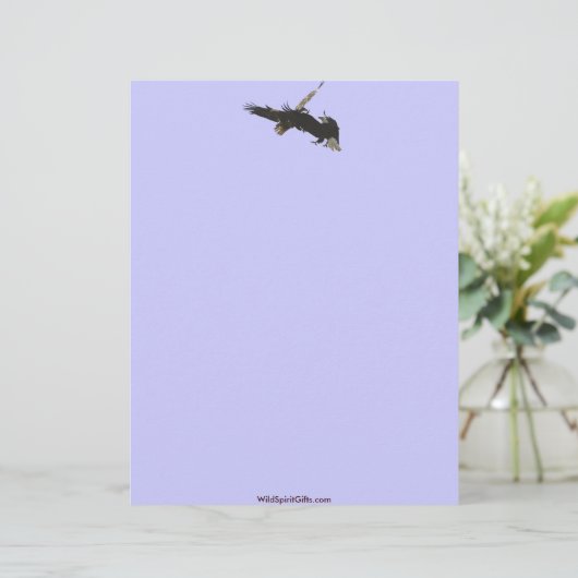 TWEE VECHTENDE BALD EAGLES briefhoofd ontwerp (Staand voorkant)