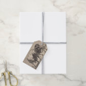 Twee vechtende stieren (van Paulus Potter) Cadeaulabel (Met Touw)