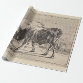 Twee vechtstieren (door Paulus Potter) Cadeaupapier (Uitgerold)