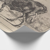 Twee vechtstieren (door Paulus Potter) Cadeaupapier (Hoek)