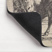 Twee vechtstieren (door Paulus Potter) Muismat (Hoek)