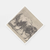 Twee vechtstieren (door Paulus Potter) Servet (Hoek)