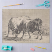 Twee vechtstieren (door Paulus Potter) Tissuepapier (Craft)