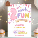 Twee veel leuke meisje verjaardag uitnodiging<br><div class="desc">Ballon Kids Verjaardagsfeest,  Twee Veel Leuke Meisje Verjaardag Uitnodiging</div>