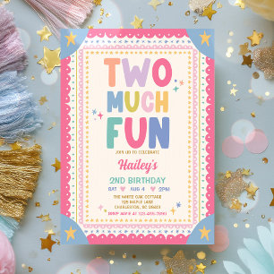 Twee Veel Pret Whimsical Meisje 2de Verjaardagsfee Kaart