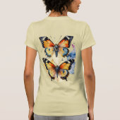 Twee veelkleurige eigenaren op vlinders vrouwen T- T-shirt (Achterkant)