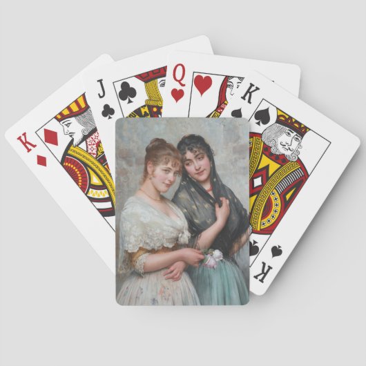 Twee Veneetiaanse vrouwen Pokerkaarten (Achterkant)