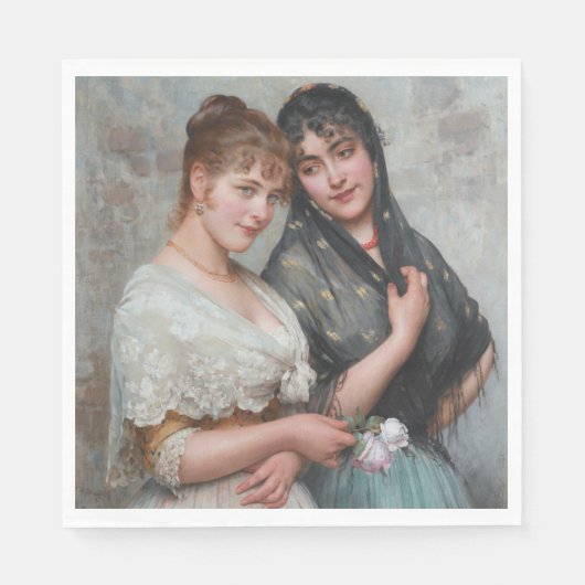 Twee Veneetiaanse vrouwen Servet (Voorkant)