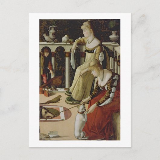 Twee Venetiaanse Dames (panel) Briefkaart (Voorkant)