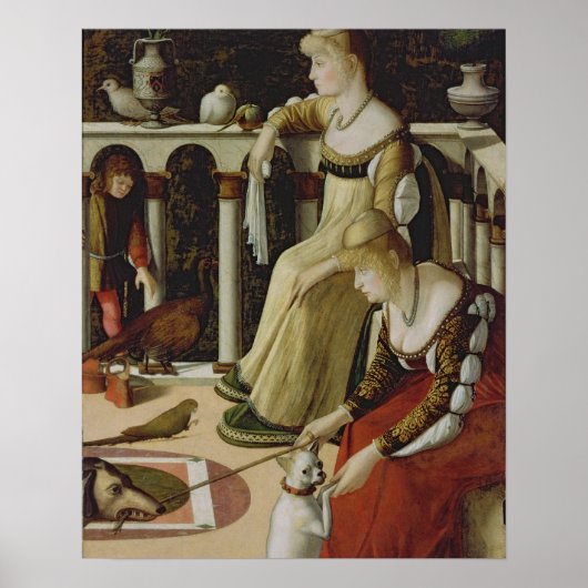 Twee Venetiaanse Dames (panel) Poster (Voorkant)