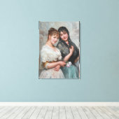 Twee Venetiaanse vrouwen Canvas Afdruk (Insitu (Houten vloer))