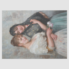 Twee Venetiaanse vrouwen (Italiaanse kunst) Tissuepapier