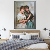Twee Venetiaanse vrouwen van Eugene de Blaas Canvas Afdruk (Insitu (Slaapkamer))