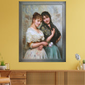 Twee Venetiaanse vrouwen van Eugene de Blaas Canvas Afdruk (Insitu (Woonkamer))