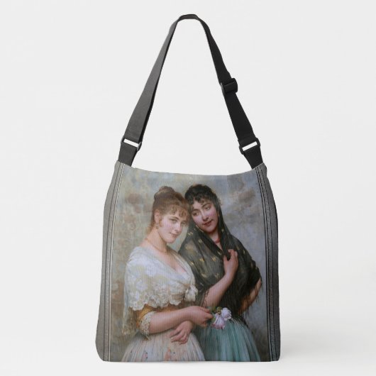 Twee Venetiaanse vrouwen van Eugene de Blaas Crossbody Tas (Voorkant)