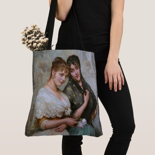 Twee Venetiaanse vrouwen van Eugene de Blaas Tote Bag (Dichtbij)