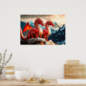 Twee venijnige vliegende draken poster (Keuken)