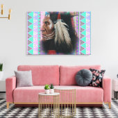 Twee veren canvas afdruk (Insitu (Woonkamer))