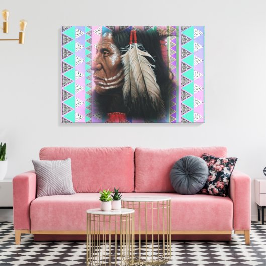 Twee veren canvas afdruk (Insitu (Woonkamer))