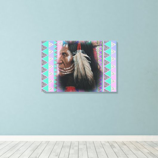 Twee veren canvas afdruk (Insitu (Houten vloer))