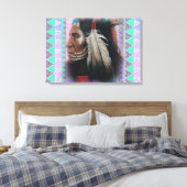 Twee veren canvas afdruk (Insitu (Slaapkamer))