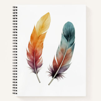 Twee Veren Spiraal Notebook Notitieboek
