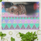 Twee veren theedoek (Gevouwen)