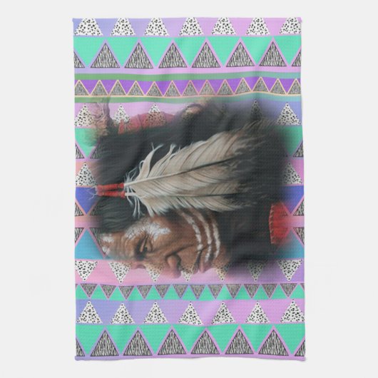 Twee veren theedoek (Verticaal)