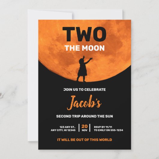 TWEE verjaardag van het thema esthetische ruimte o Kaart (Voorkant)