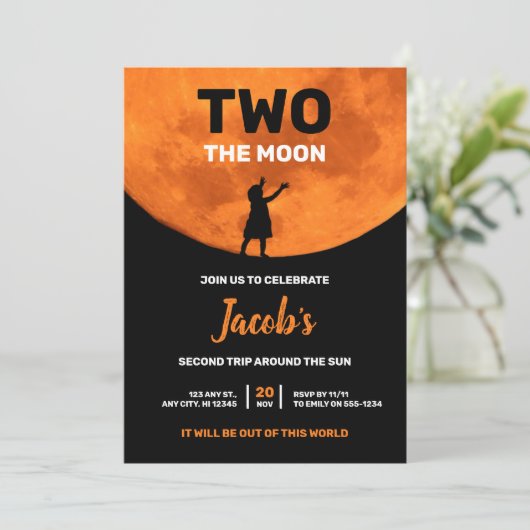 TWEE verjaardag van het thema esthetische ruimte o Kaart (Staand voorkant)