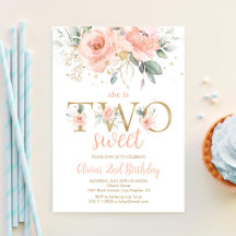 TWEE Verjaardags Sweet Blush Roze Bloem Goud