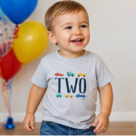 Twee Verjaardags T-Shirt voor Vervoer