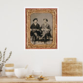 Twee verkopers met instrumenten (40050) poster (Keuken)