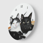 Twee verliefde katten grote klok (Hoek)