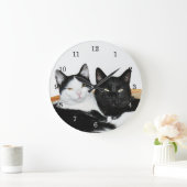 Twee verliefde katten grote klok (Huis)