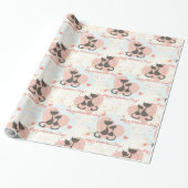 Twee verliefde katten Valentijnsdag inpakpapier (Uitgerold)