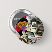 Twee verliefde vrouwen | Pride Kus Ronde Button 5,7 Cm (Voorkant /achterkant)