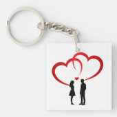 Twee Verliefden Acrylsleutelhanger Sleutelhanger (Voorkant)