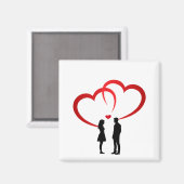 Twee verliefden magneet (Voorkant / Achterkant)