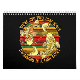 Twee verloren zielen zwemmen in een visbak kalender