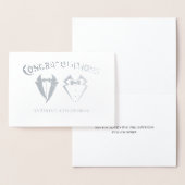 Twee Verloving van Tuxedo LGBTQ Gefeliciteerd Folie Kaarten (Display)